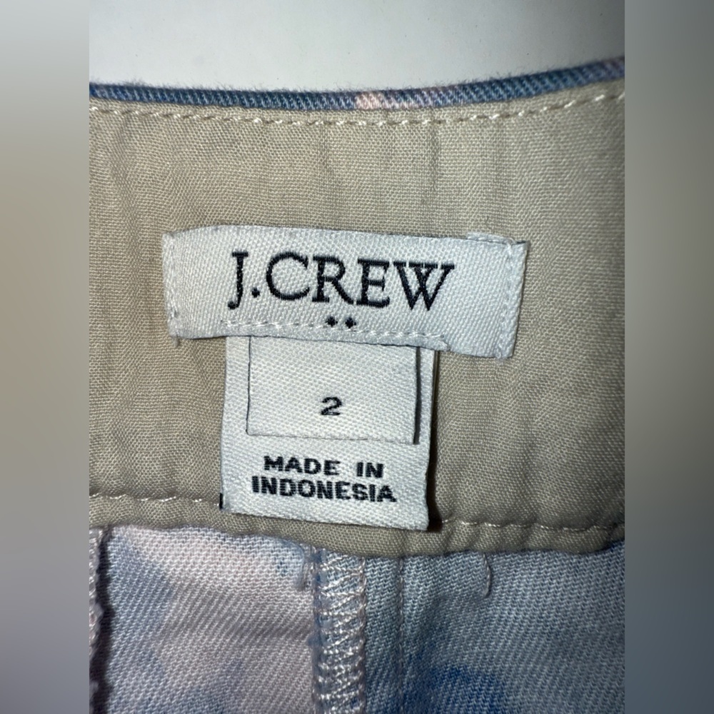 J. Crew Watercolor Floral Chino Shorts Size 2 Pink Blue 100% Cotton Preppy - Picture 12 of 12